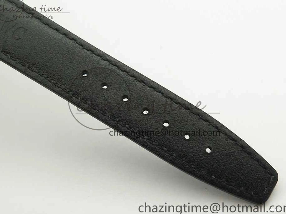 MIROTIME 1230 Portofino Automatic SS FKF 1:1 Best Edition White Dial SS Markers on Black Leather Strap A QuickDry 7138